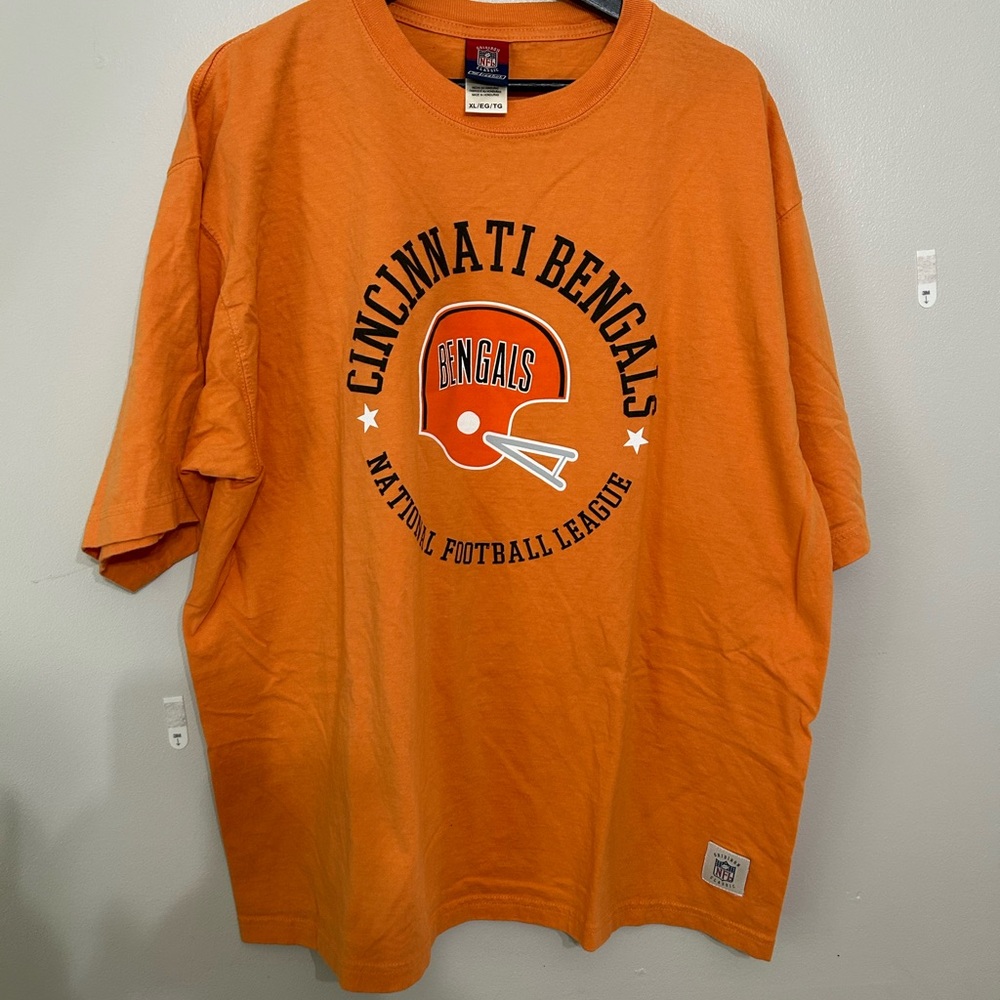 Reebok Orange Cincinnati Bengals Short Sleeve Tee Gridiron Classics XL